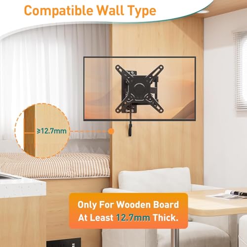 ELIVED RV TV-Halterung für Wohnmobile, Wohnwagen Arretierbare TV Halterung für die meisten 13-43 Zoll TVs, schwenk- und neigbar für Wohnwagen, Wohnmobile, LKWs. max VESA 200x200mm bis zu 15 KG – Bild 5
