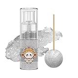 Edible Glitter for Cocktails, Edible Glitter Spray, 10g Edible Luster Dust for Cakes, Edible Shimmer Powder for Drinks, Cupcakes, Strawberries, Chocolate (Silver Gray)