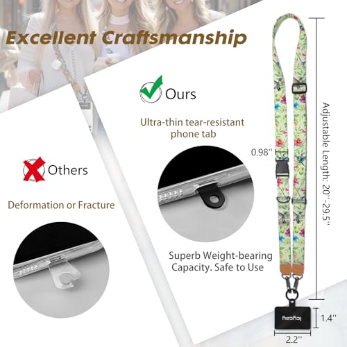 Image of Icycay Phone Lanyard Crossbody Strap Neck Adjustable Teacher Women Birds