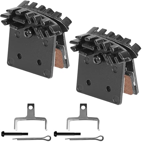 DYISLAND MT3S Heat Dissipation Resin Bike Disc Brake Pads with Cooling Fin,Compatible with XTR M9000/DEORE XT M8100/DEORE XT M8000/DEORE XT M780/SLX M7100/SLX M7000/SLX M670/SLX M660/DEORE(2 Pairs)