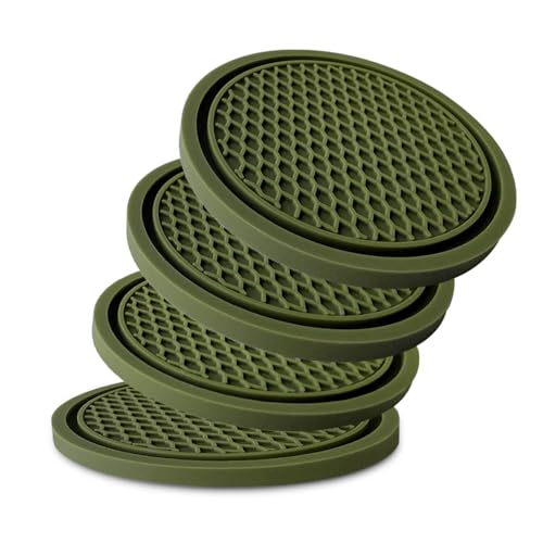 KULOLO Car Cup Holder Coaster 4 Pack - Non Slip