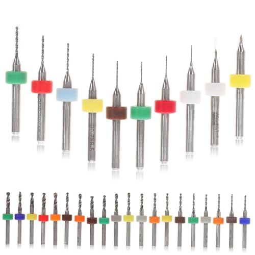 FUTUREORYY 30 Stück Teiliges Mikrobohrer-set aus Wolframstahl Kleine Präzisionsbohrer für Schmuck Leiterplatten und Gravur Handbohrer Robust und Verschleißfest Geeignet für Bastel