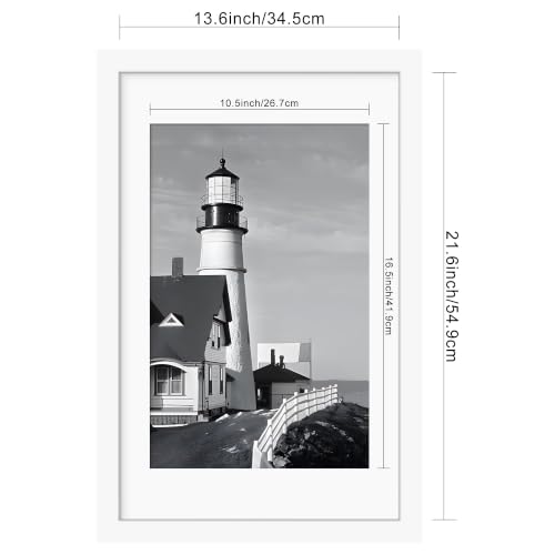 Image of Picrit 14x22 White Picture Frame, Poster Frame for Wall, 3 Pack