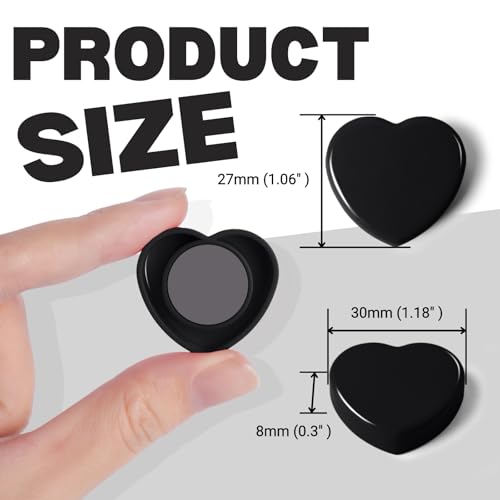 Imanes decorativos corazón negros pack 20 unidades miniatura 4