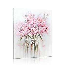 YPY Pink Flowers Canvas...