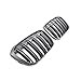 DZSHSBH Para podwójna listwa grill przedniego zderzaka kratka nerkowa dla BMW X1 F48 F49 2015-2019 czarny połysk/M kolor akcesoria samochodowe do stylizacji (Color : Matte Black 2 Slat)