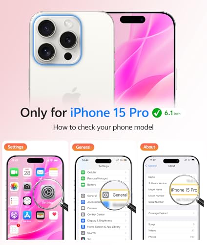 Image of FNTCASE for iPhone 15 Pro Case: [Compatible with Magsafe] Translucent Matte Cases with [Full Camera Protection] [Screen Protector] Military Grade Shockproof Protective Phone Cover - Hot Pink