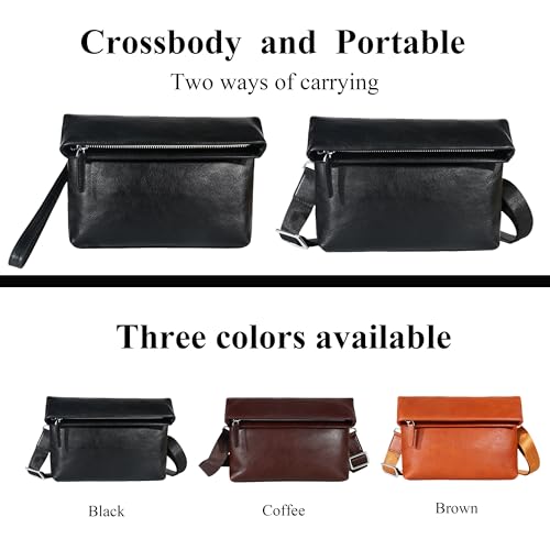Genuine Leather Clutch Bag for Men Shoulder Bag Handbag Wrist Bag Business Large Wallet Purse Envelope Bag2
