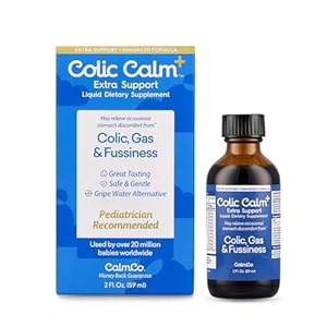 Colic Calm Plus Gripe Water – Extra Strength for Infant Colic and Baby Gas Relief, Helps Fussiness and Upset Stomach 60ml