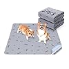Washable Pee Pads for Dogs, 2Pack Puppy Pads Washable with Bone Print,Absorbent Reusable Whelping Pads Non-Slip Dog Mats for Floor Protector, Couch Cover, Crate, Potty Training 31×36