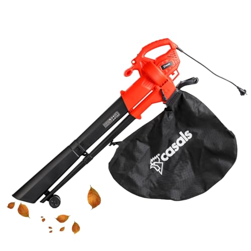 Casals - Soplador/Aspirador de Hojas Casals | 3000W de Potencia | Velocidad de 270 km/h | Limpieza Eficiente de Jardines y Exteriores