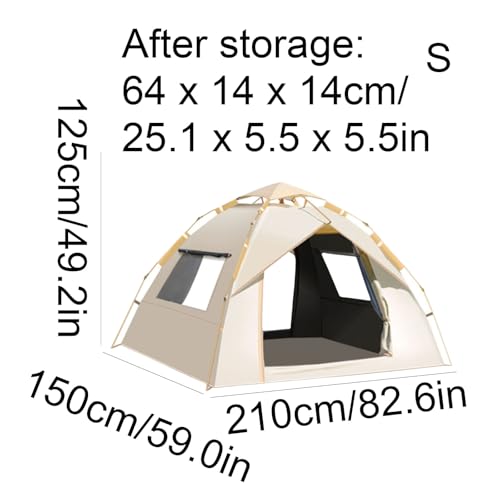 Carpa automática para camping doble puerta portátil miniatura 2