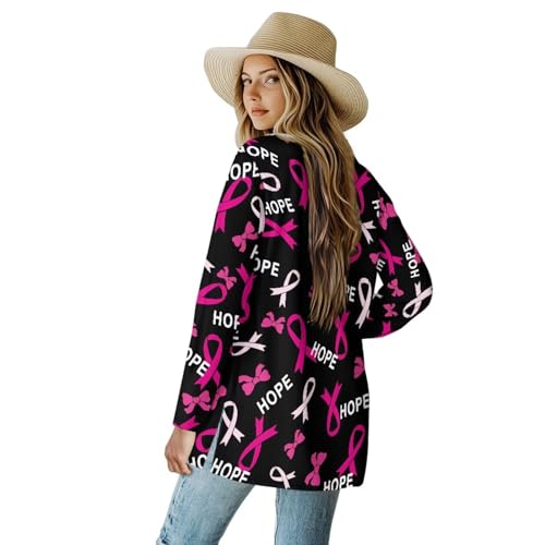 Image of Biyejit Women's Long Sleeve Open Front Cardigan Casual Loose Lightweight Cardigans with Pockets Drape Cardigan