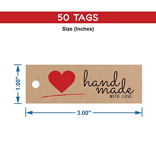 Image of Clickedin - Thank You Brown Tags for Packaging with String 50 Pieces