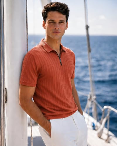 Image of Preneum Men's Polo T‑Shirt | Comfortable Rich Polycotton, Band Collar, Regular Fit | Stylish & Premium All Day Wear (Available in Plus Sizes)