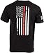Firefighter Maltese Cross - Fire Fighter Rescue Courage Honor Red Line T-Shirt-(Black,XL)