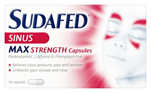 Sudafed Sinus Max Strength Capsules (16 Capsules)
