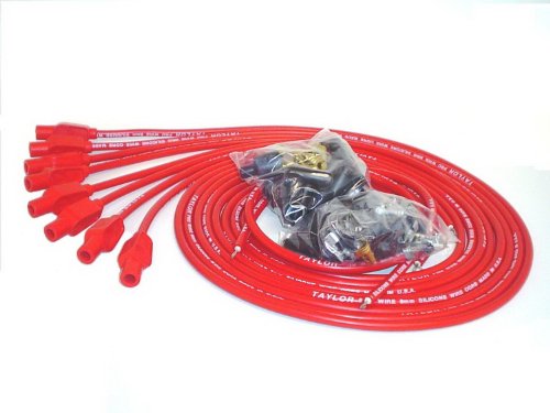 Image of Taylor Cable 70254 Red Universal Fit 8mm TCW Pro-Wire Ignition Wire Set