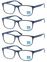 4 Pairs of Matte Blue Reading Glasses