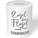 JUNIWORDS Spardose Sparbüchse, Engel ohne Flügel nennt Man Klavierpädagogin (5169917)