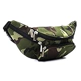Größe: ca 33*33*10 cm. JUNGEN Camo Gürteltasche Herren und Damen Bauchtasche Hüfttaschen Sporttasche für Outdoor Aktivitäten (Camouflage)