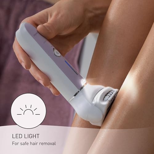Image of Panasonic Epilator with Gentle Cap, Electric Hair Removal Tool for Home, 3 Speed Settings, Wet Dry, Washable - ES-EY30