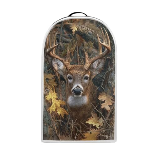 Image of Talayituse Deer Forest Hunting Camo Print Blender Dust Cover, Fingerprint Protection Cover for Stand Mixer or Coffee Machine, Home Kitchen Appliance Covers for Stain Dust Resistant Supplies