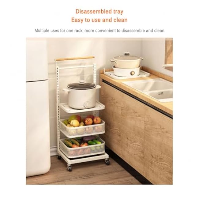 3 Tier Microwave Oven Rack Kitchen Storage Unit with Chopping Board Holder & Pan Racks Space Saving Kitchen Stand for Cupboard nization Black 5 Boards & 1 Basket-33G0YMPW