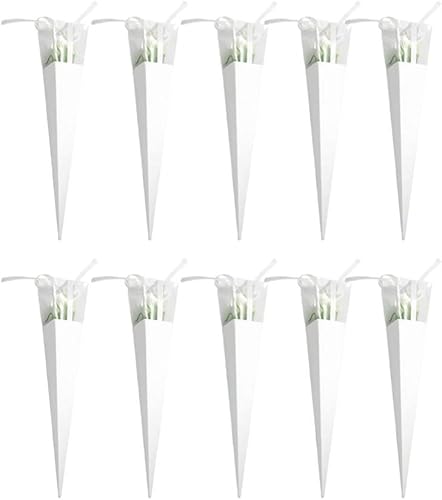 ERINGOGO 10pcs Caja Arreglo Flor con Cubierta Dama de Honor Blanco