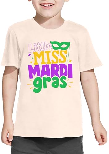 Toddler Mardi Gras Shirts: Boys Girls Fat Tuesday T-Shirt New Orleans Party Short Sleeve Mardi Gras Mask Tops3