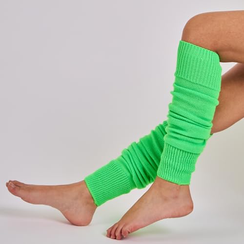 Image of Mysocks Leg Warmers Extra Soft Stylish Fancy Winter 80s Party Dance Neon Long Legwarmers for Women Girls Ladies