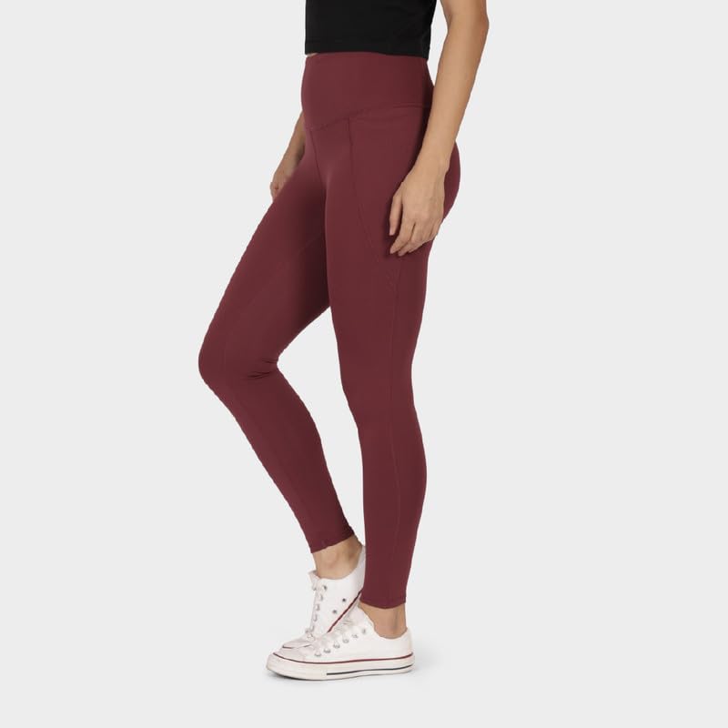 Image of BlissClub Women The Ultimate Leggings | High-Waist | Ankle Length | 4 Pockets | Squat-Proof | Activewear | Regular (for Women Upto 5'4)
