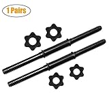 [page_title]-SmallPocket Kurzhantelstange 2er Set 24mm mit Gewinde-Auflageflächen inkl. Sternverschlüssen rutschfeste Hantelstange, Max. Gewichtsbelastung von bis zu 50 kg