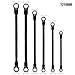 STARWORK TRUE MECHANIC™ 6-Piece 4-in-1 Extra Long Flex-Head Ratcheting Wrench Set with Rolling Pouch, Double Box End, 120-Tooth, SAE&Metric