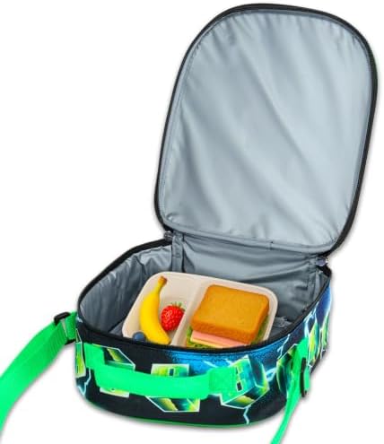 Minecraft Creeper Backpack and Lunch Box Set for Kids School Bundle + More - 5