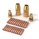 Eddyweld MIG Contact tip Nozzle Compatible with Hobart Handler 210 MVP MIG Welder Gun Kits 500553 Parts MIG torch consumables (24pcs 000069 1.2mm kits)