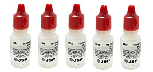 Jeweler's JSP 18K Gold Testing Acid Solutions - 12g - 5 Bottles