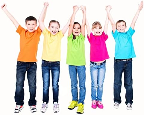 Auidy_6TXD 4Pcs Kids Buckle Belt, Adjustable Elastic Belt with Easy Clasp Stretch Belt for Toddlers Boys Girls Children