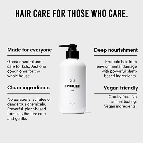 Public Goods Conditioner for Women & Men | Natural Conditioner to Protect & Moisturize Dry Hair | Made with Organic Essential Oils | Sulfate & Paraben Free | Vegan Friendly | 12 Fl Oz Bottle - Thumbnail 4