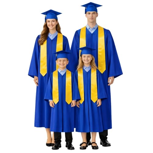 Image of Raj Costume Convocation Dress Graduation Gown and Cap Set for Kids & Adults Convocation Dress Academic Degree Ceremony Robe for School College Graduation Day Matte Polyester Pleated Convocation Gown