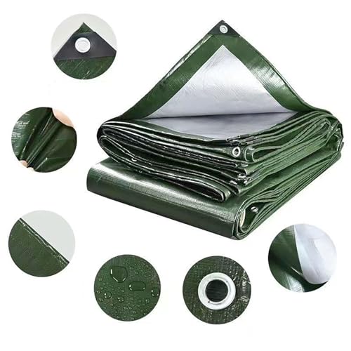 Lona de construcción de 105 x 190 cm verde con protección UV para leña y terraza 3