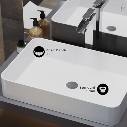 Image of Concorde 24 inch Rectangle Ceramic Vessel Sink