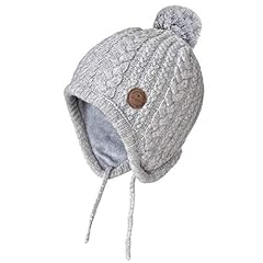 Light Grey With Grey Wool Pompom
