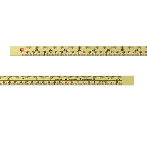 WIN TAPE Workbench Ruler Adhesive Backed Tape Measure - 24 Inches 61 Centimeters Tape Measure (Right to Left - Inches/CM)
