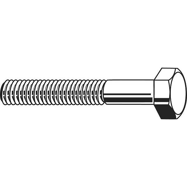 Grade A394, 5/8"-11 Structural Bolt, Hot Dipped Galvanized Steel, 2 1/4 in L, 10 PK