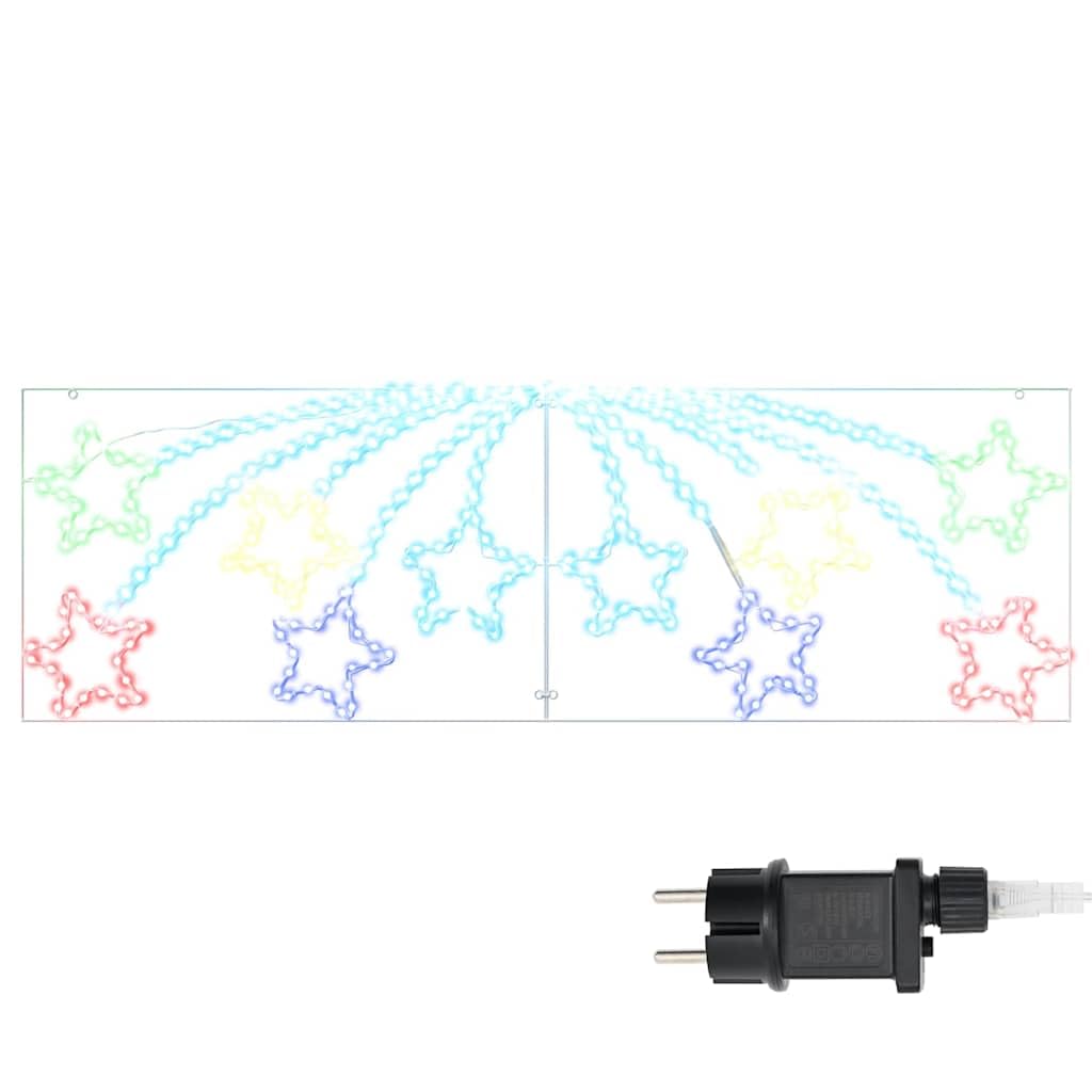 vidaXL Estrella de Navidad 432 LED Multicolor 182 x 58 cm PVC