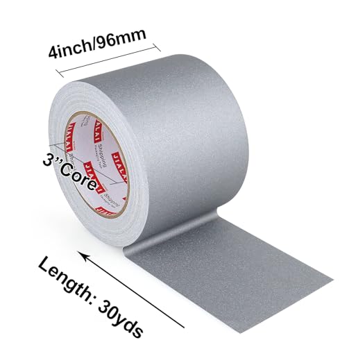 Image of JIALAI HOME 4 Inch Gaffers Tape - 30 Yards per Roll Wide Gray Gaff Tape - Non-Reflective, Grafting Tape for Filming, Photography, Radio, Heavy-Duty Water Resistant Matte Finish Gaff Tape, Grey