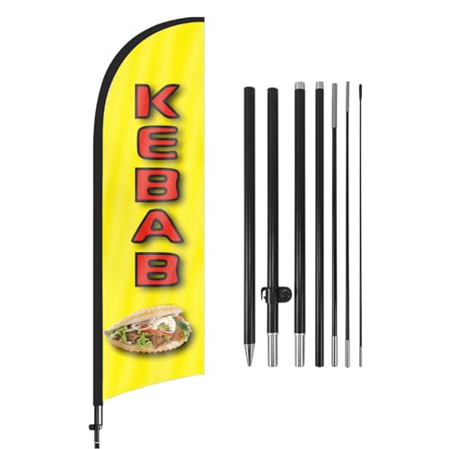 QSUM Feather Flag Kebab Banner – Portable Advertising Solution QSUM Feather Flag Kebab Banner – Portable Advertising Solution