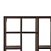Space Art Deco 9 Compartment Shadow Box Display Shelf/Organizer for Wall or Table/Desk, Dark Brown Wood Finish - Shadow Box Decor - Small Item Display Unit - Memorabilia Holder (9 Compartment)