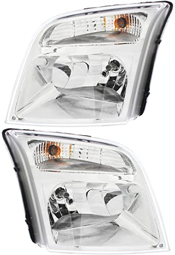 For Ford Transit Connect Headlights Lamps Set 2010 2011 2012 2013 Halogen Driver and Passenger Side